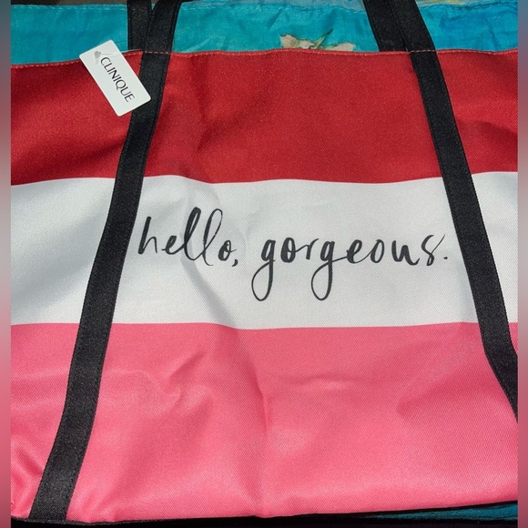 Kate Spade + Clinique ‘Hello Gorgeous’ tote and cosmetic bag set, NWOT - Picture 4 of 6
